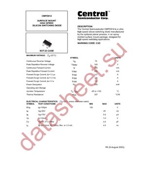 CMPD914-T&R 3000 PCS datasheet  